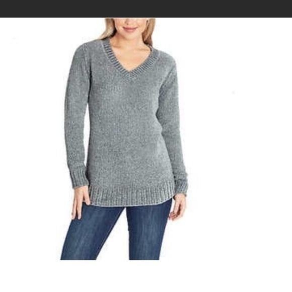 Orvis Sweaters - New Orvis Chenille Sweater Gray Large Soft Long
